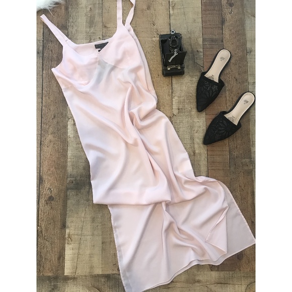 Highline Collective Pink Slip Dress Maxi NEW - Picture 1 of 8